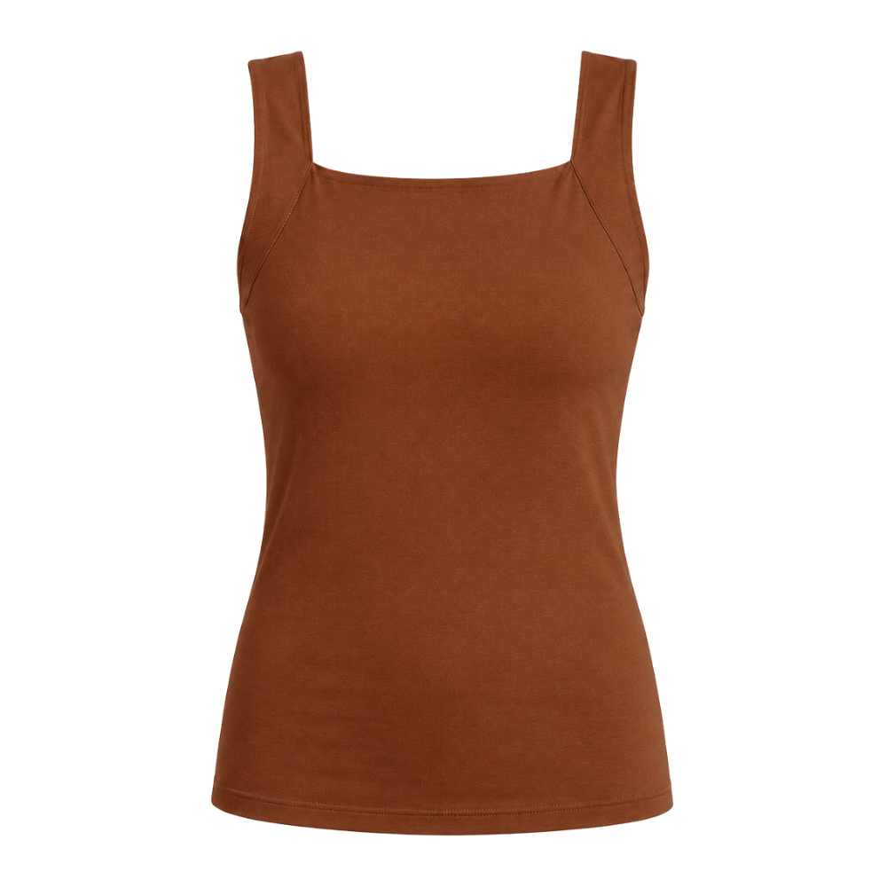 Sculpting Tank Top with Built-In Bra