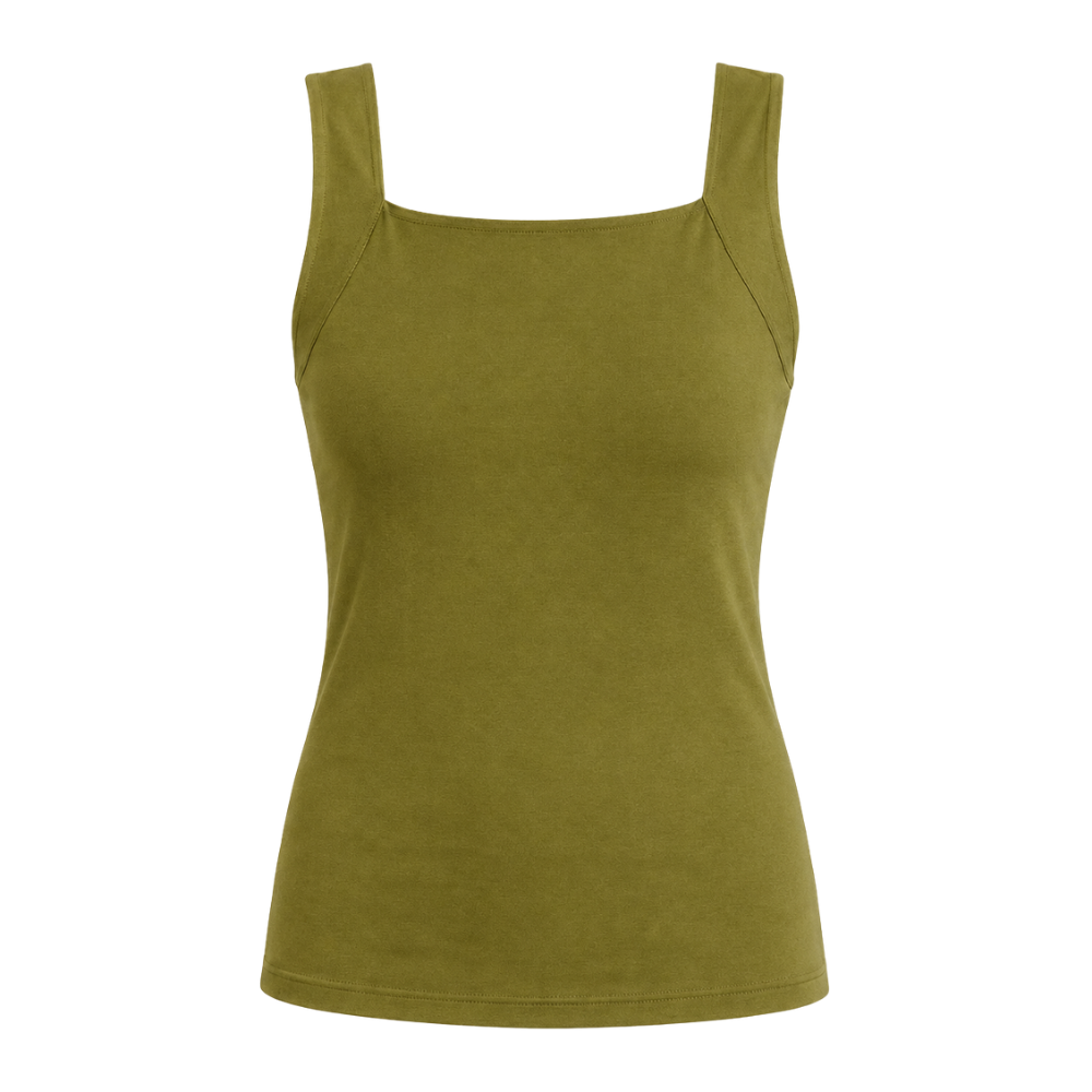 Sculpting Tank Top with Built-In Bra