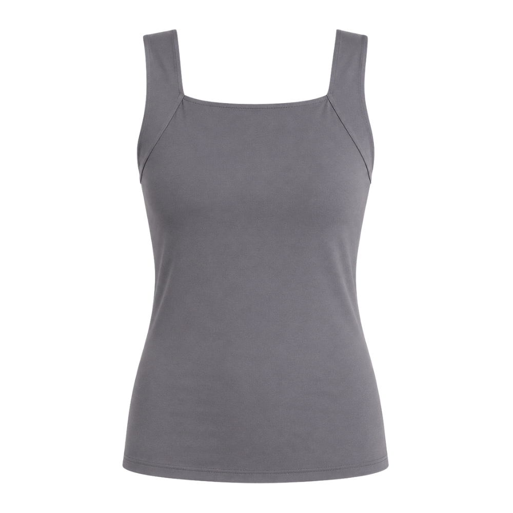 Sculpting Tank Top with Built-In Bra