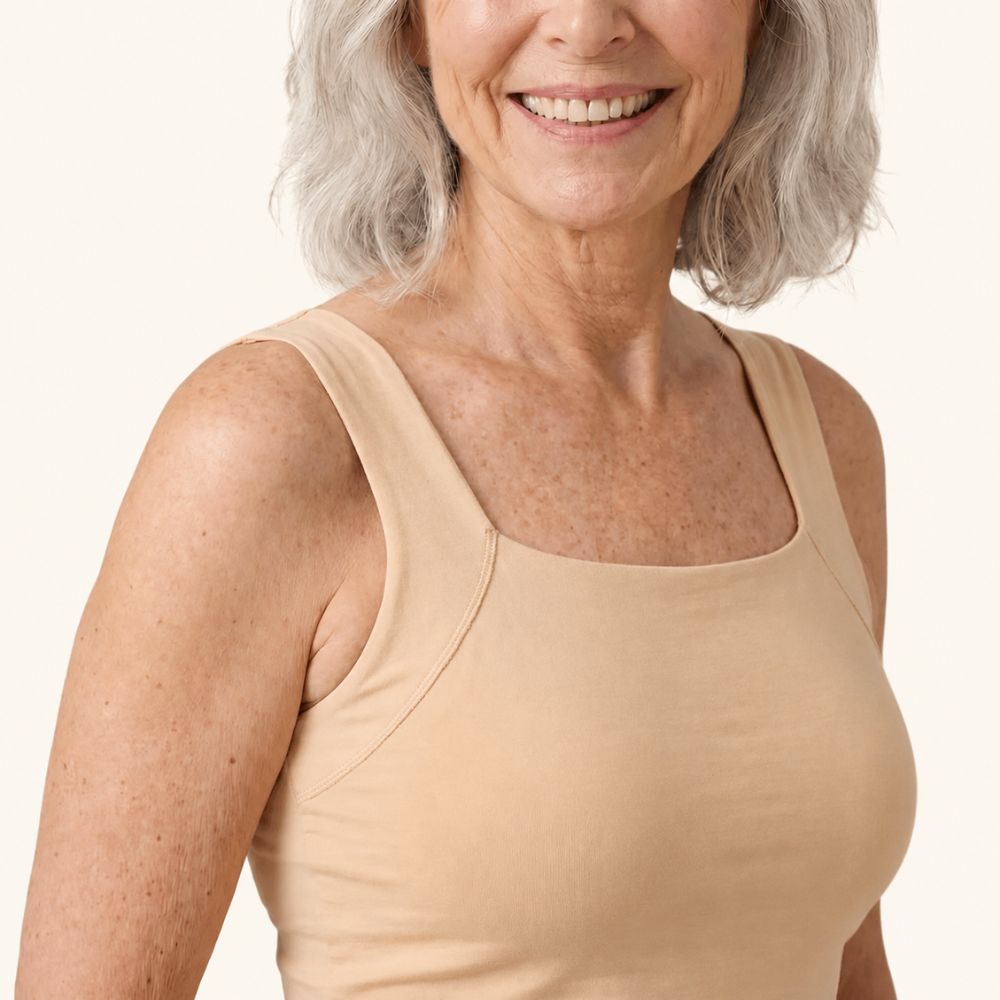 Sculpting Tank Top with Built-In Bra