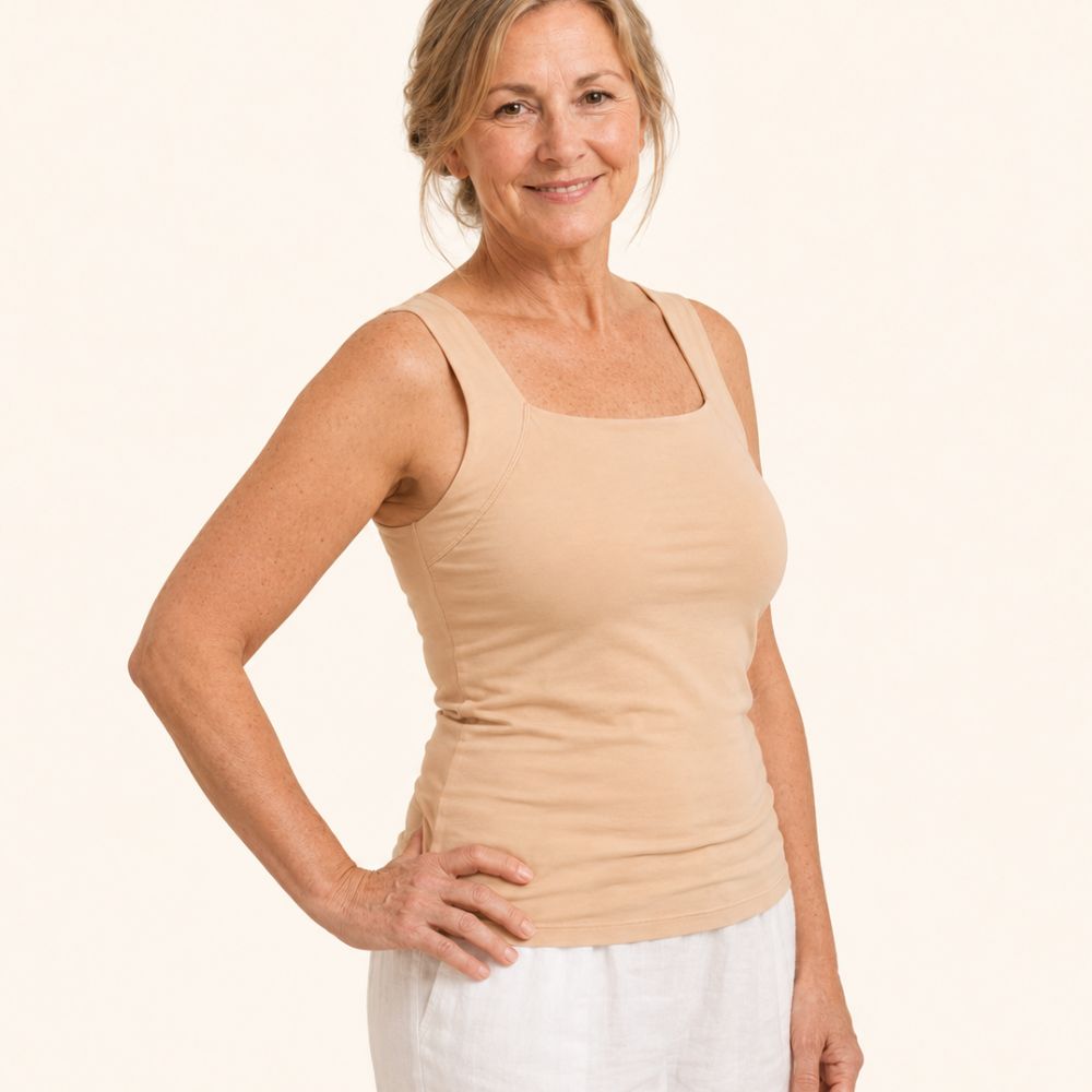 Sculpting Tank Top with Built-In Bra