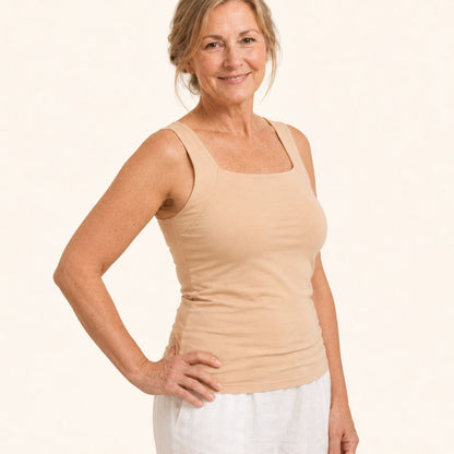 Sculpting Tank Top with Built-In Bra