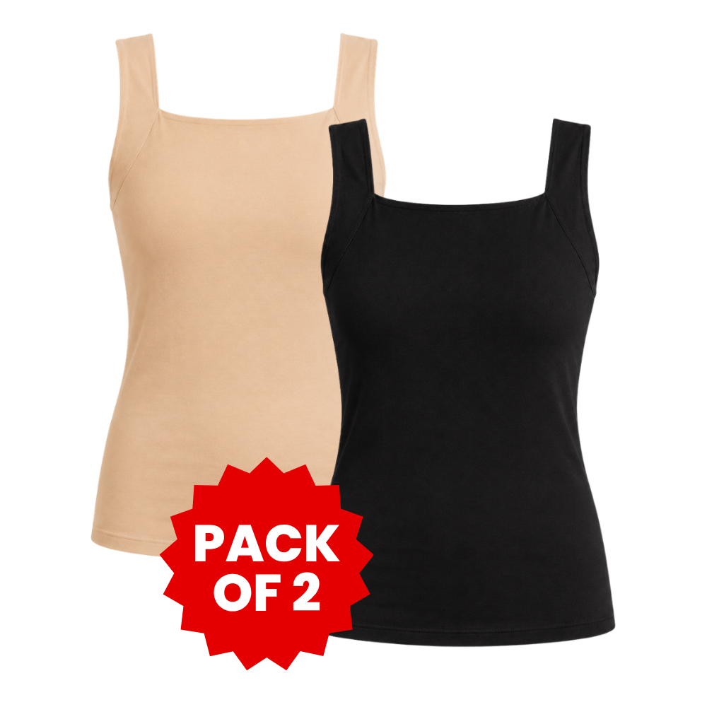 Built-In Bra Tank - Pack of 2