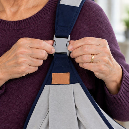 One buckle on the front of the shoulder