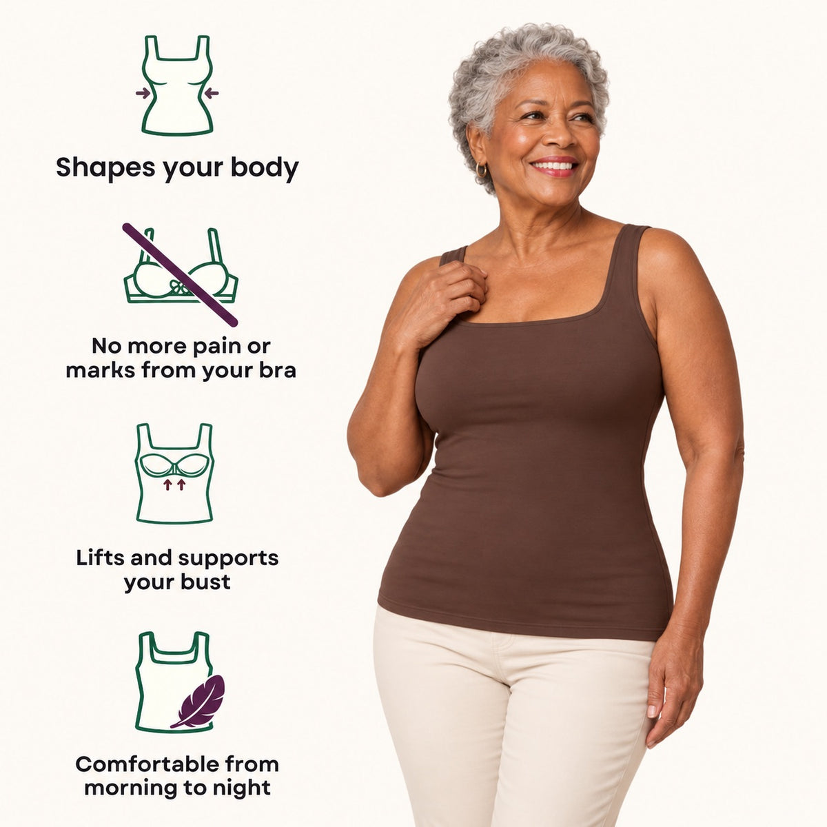 Built-In Bra Comfort Shaper Tank